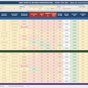 Alternative view of Asset-Inventar mit 48 Beispiel-Assets