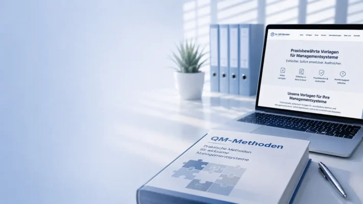 Dokumentenmanagement ISO 9001 mit Vorlagen für Dokumentenlenkung, Versionskontrolle und Qualitätsmanagement.