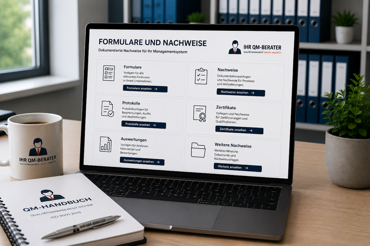 Formulare und Nachweise für Qualitätsmanagement und Energiemanagement