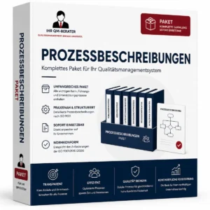 Produktbild Prozessbeschreibungen ISO 9001 Paket für Qualitätsmanagementsysteme nach DIN EN ISO 9001 mit strukturierten Prozessabläufen und QM-Dokumentation