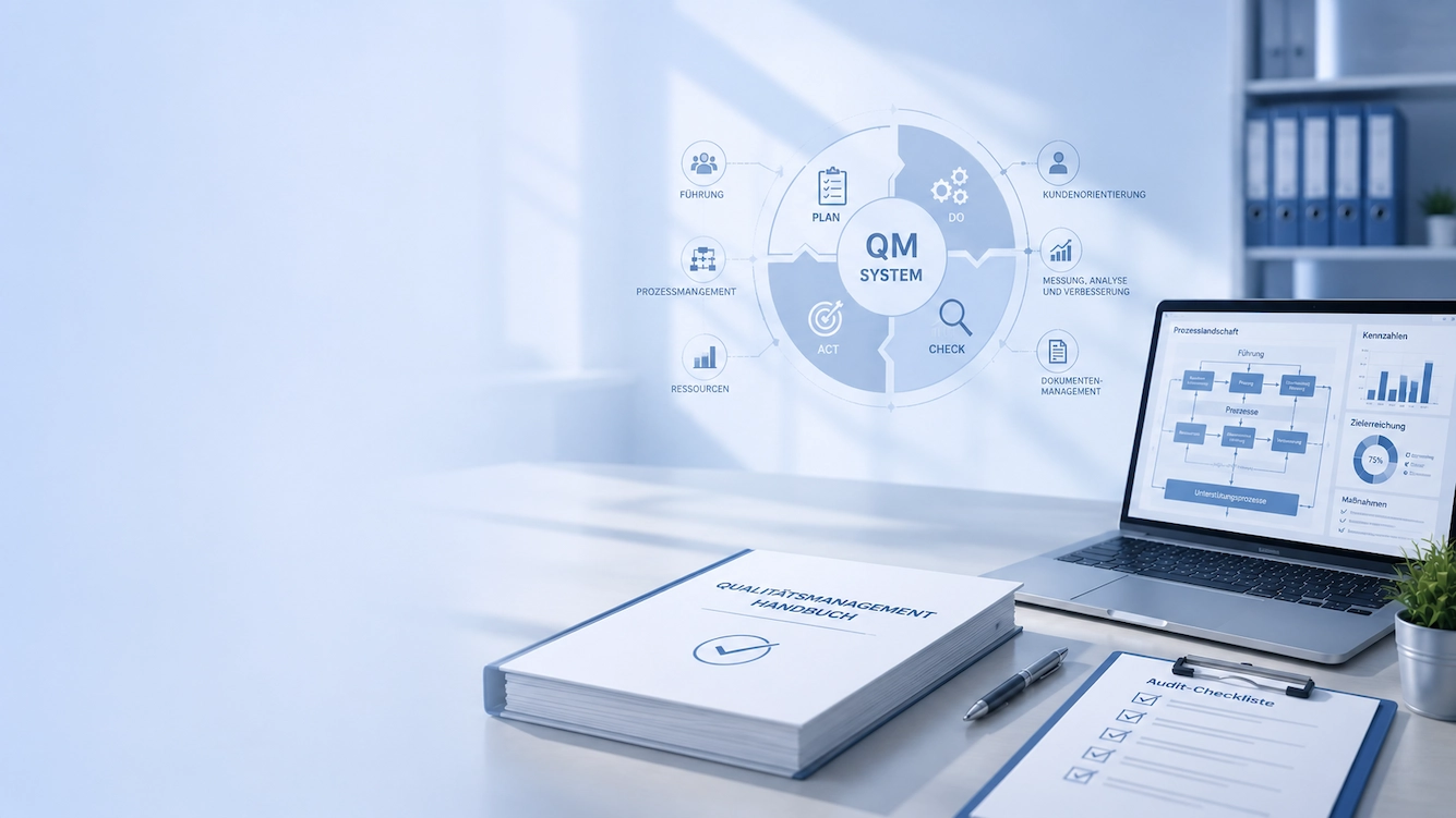 QM-Systeme und Managementsysteme mit PDCA-Zyklus, Prozessmanagement und Qualitätsmanagement-Handbuch