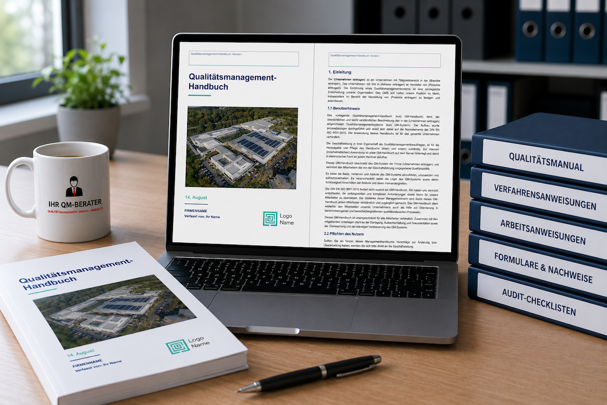 Qualitätsmanagement Vorlagen für QM-Handbuch, Arbeitsanweisungen und Auditdokumente