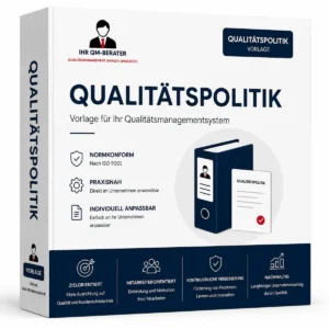 Qualitätspolitik ISO 9001 Vorlage für Qualitätsmanagementsysteme nach ISO 9001 von Ihr QM-Berater