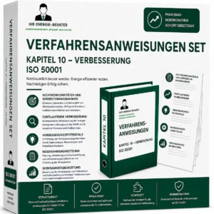 Verfahrensanweisungen Set Kapitel 10 Verbesserung ISO 50001 für Energiemanagementsysteme