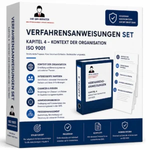 Verfahrensanweisungen Kontext der Organisation ISO 9001 für Qualitätsmanagementsysteme