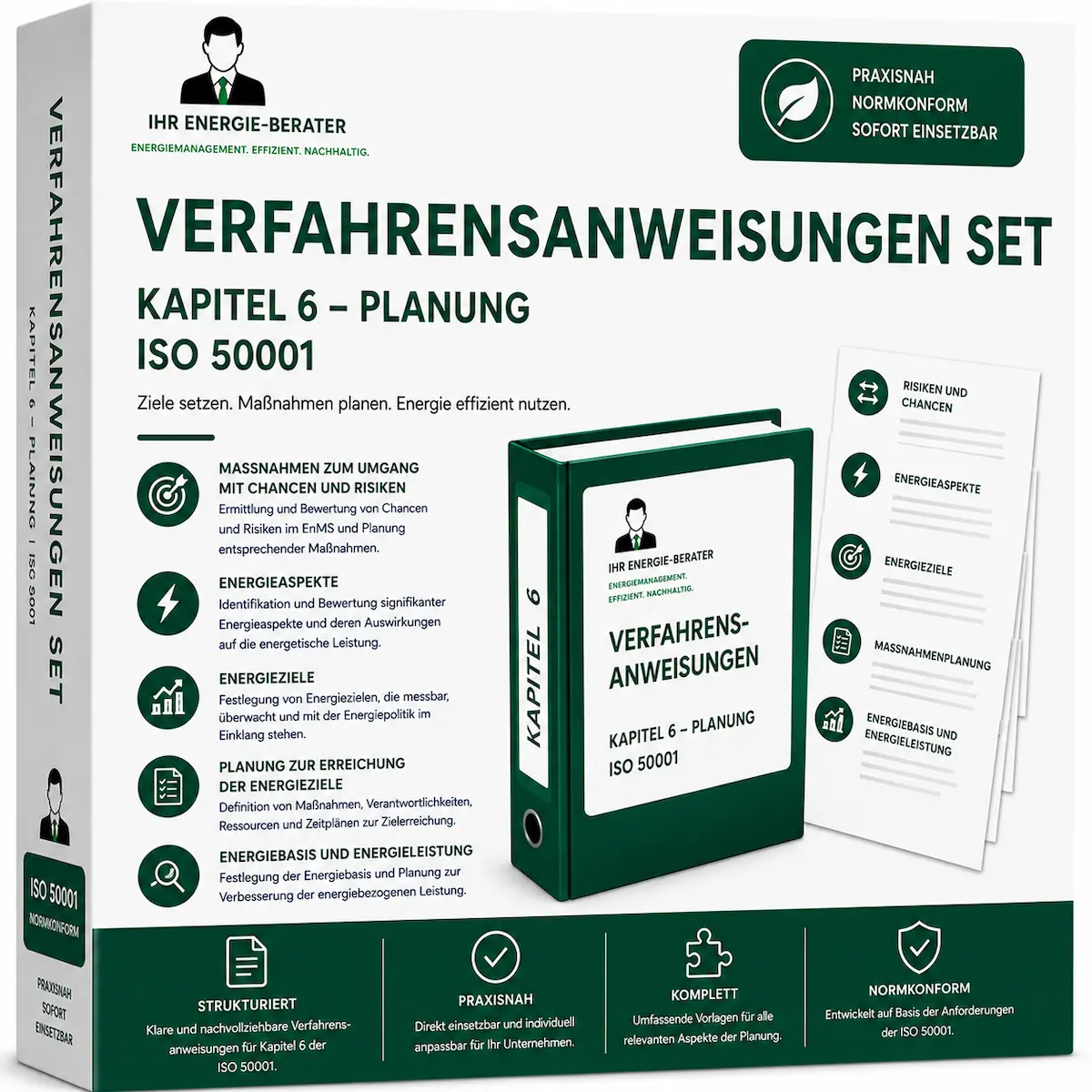 Verfahrensanweisungen Set Kapitel 6 Planung ISO 50001 für Energiemanagementsysteme