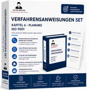 Verfahrensanweisungen Set Kapitel 6 Planung ISO 9001 für Qualitätsmanagementsysteme