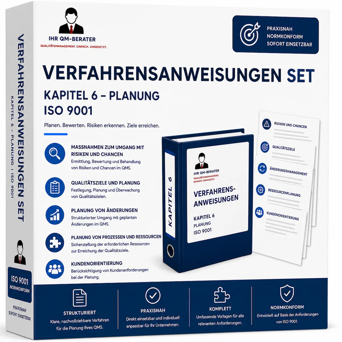Verfahrensanweisungen Set Kapitel 6 Planung ISO 9001 für Qualitätsmanagementsysteme
