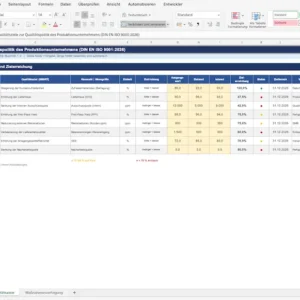 Qualitätspolitik für das produzierende Gewerbe nach DIN EN ISO 9001 mit Fokus auf Produktqualität, Prozesssicherheit, Risikomanagement und kontinuierliche Verbesserung.